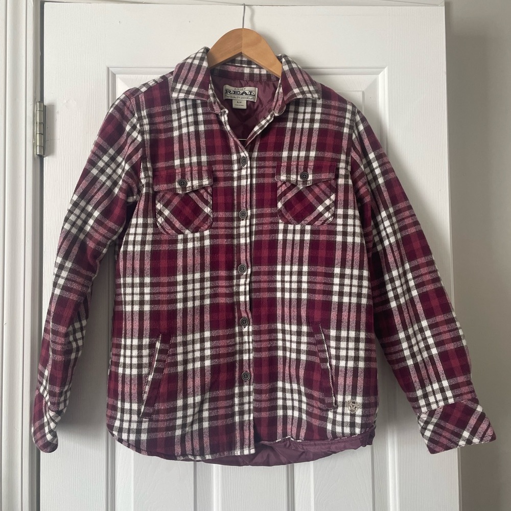 Ariat Real Quilted lined Purple Shacket